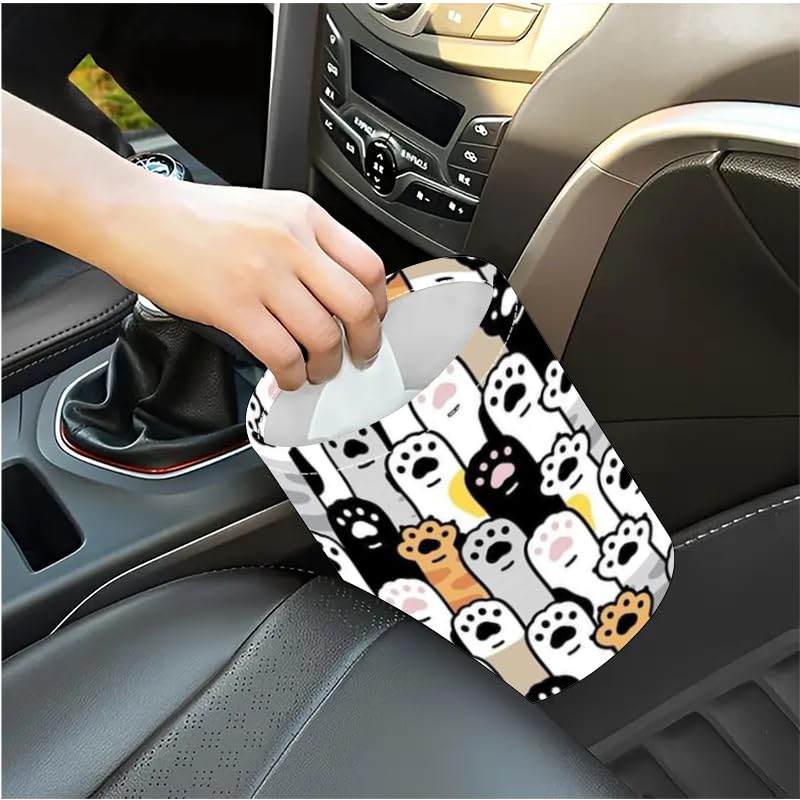 Miniatura 8 de Papelera portátil reutilizable impermeable para automóvil, organizador de vehículos multiusos, esenciales para viajes por carretera (abeja)