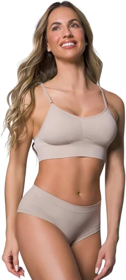Conjunto Lingerie Selene Sem Costura Sutiã Com Bojo e Calcinha Caleçon Confortável Feminino Adulto