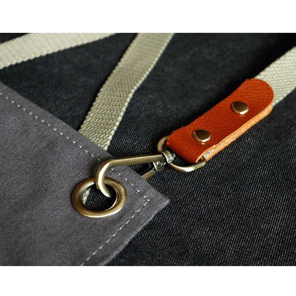 SSDD Barista Denim Delantal Verano Retro Pelo Salón Tienda de Encaje Cocina Restaurante (Size : Gray)