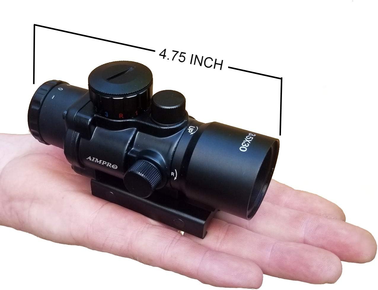 Compact Prism Rifle Scope Small Durable and Precise 3.5 x 30mm Etched Illuminated Reticle