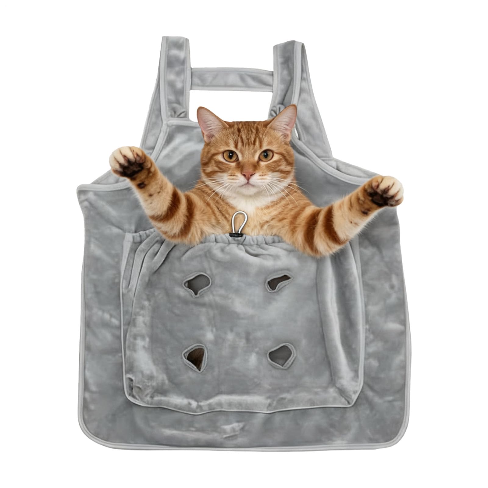 Delantal para transportar mascotas con interior suave para calmar a gatos en casa