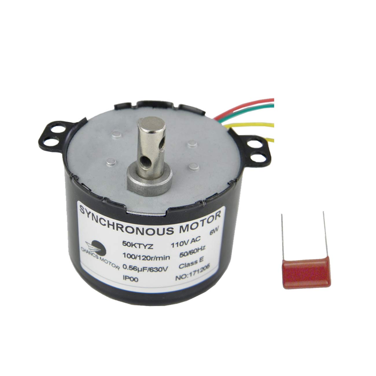 CHANCS 50KTYZ Synchronous Motor 50/60RPM 110V 6W Torque 1.4kg.cm Gear AC Motor