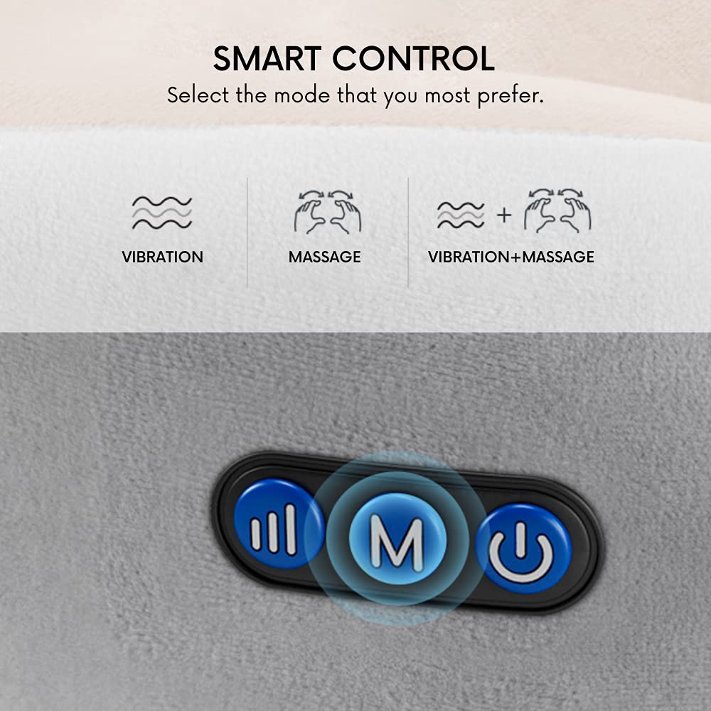 Masseur Cou et Cervical, Coussin de Massage Électrique, Oreiller de Voyage, Rechargeable par USB, Maison, Bureau et Voyage. (brun)