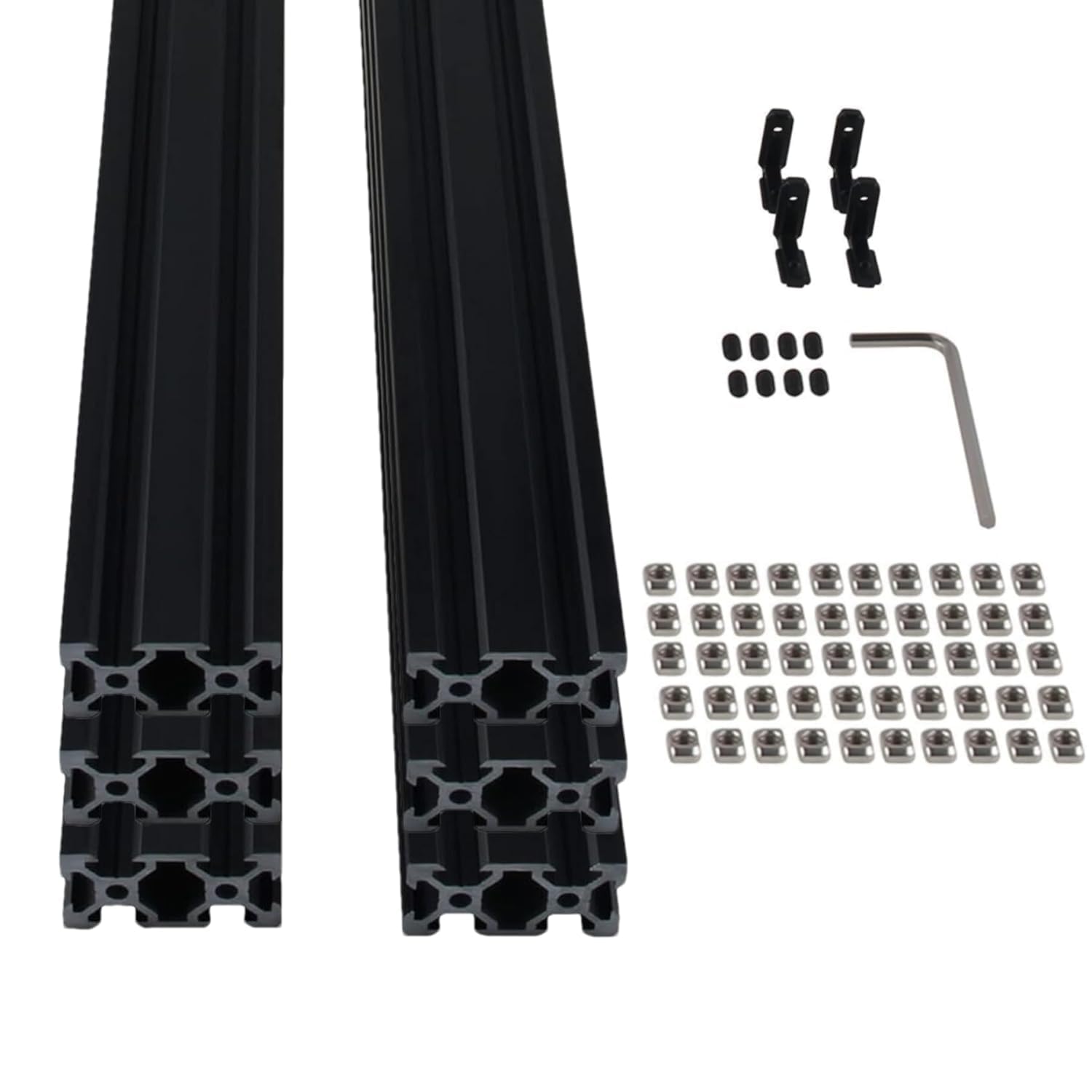 6 Stück 2000mm Aluminiumprofil Extrusions Linearschiene Europäische Norm 6063-T5 Eloxierte Oberfläche 20X40 V Typ Schlitz 6.2mm Aluminium profil für 3D-Drucker CNC