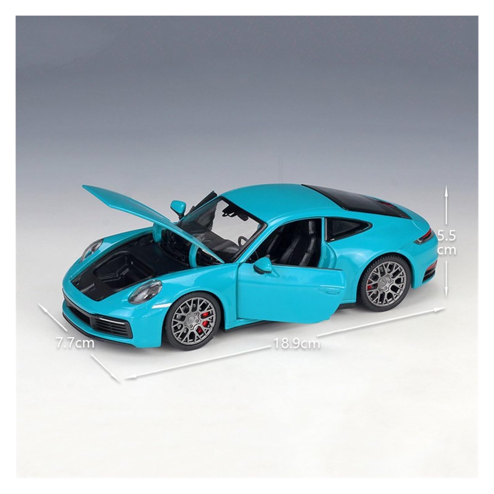 ONAIC Maßstabsmodelle Modellauto 1:24 911 Für Carrera 4S Modellauto Aus Metallguss Sammlerauto(rot)
