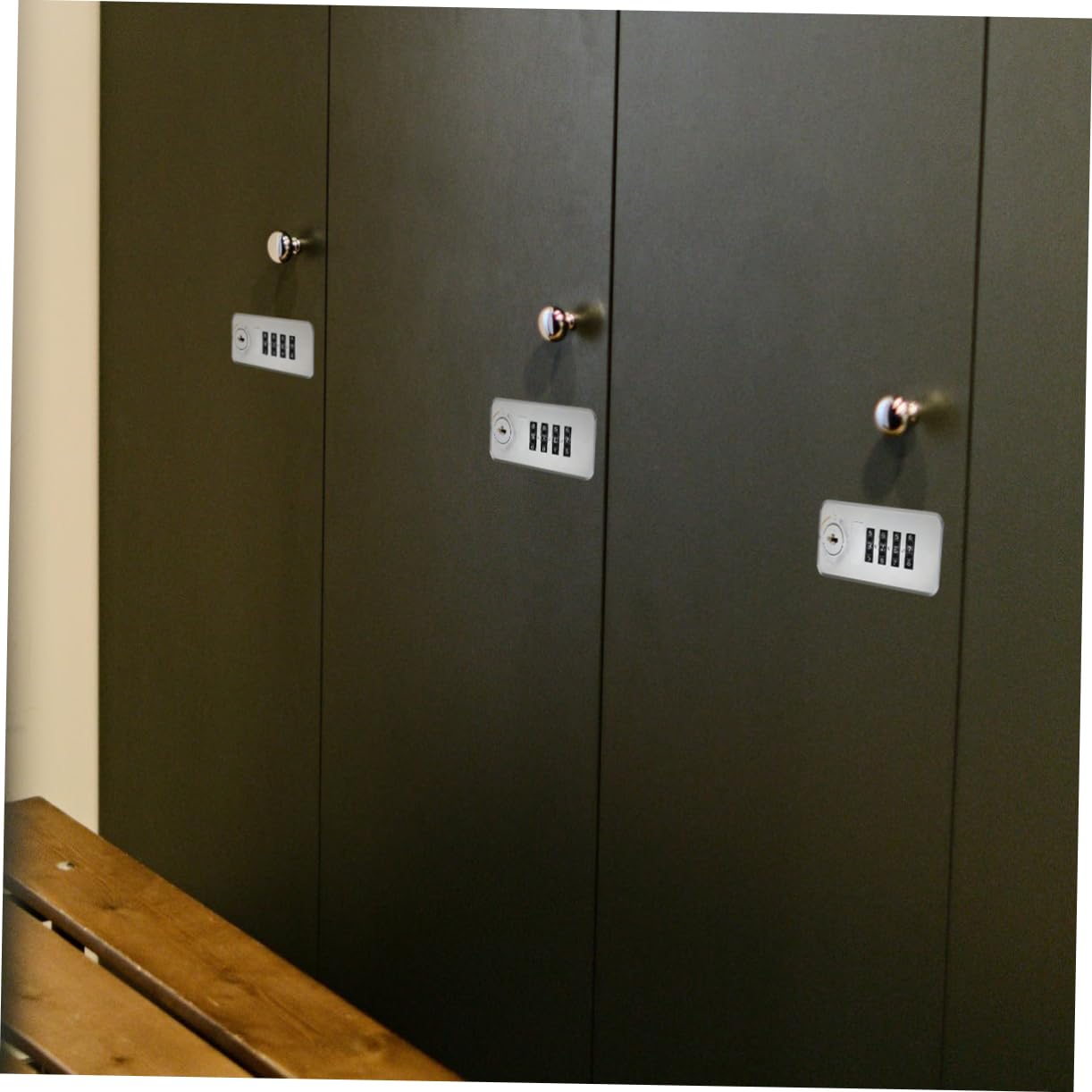 Holibanna Zahlenschloss Schnelle Installation mit 4-stelliger Zahlenkombination aus Kunststoff und Zinklegierung für Metallschrank und Büroschrank für Selbstgemacht Projekte