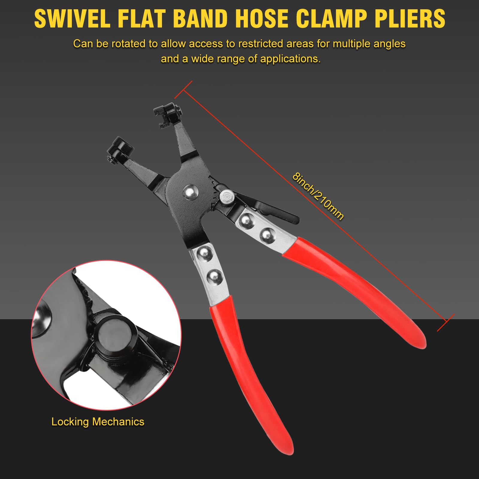 Hose Clamp Tool 9-Piece Hose Clamp Pliers Set With Case &ndash; Reach Those Impossible Spots In Cars, Motorcycles &amp; More (Blue) Herramientas De Mecanica