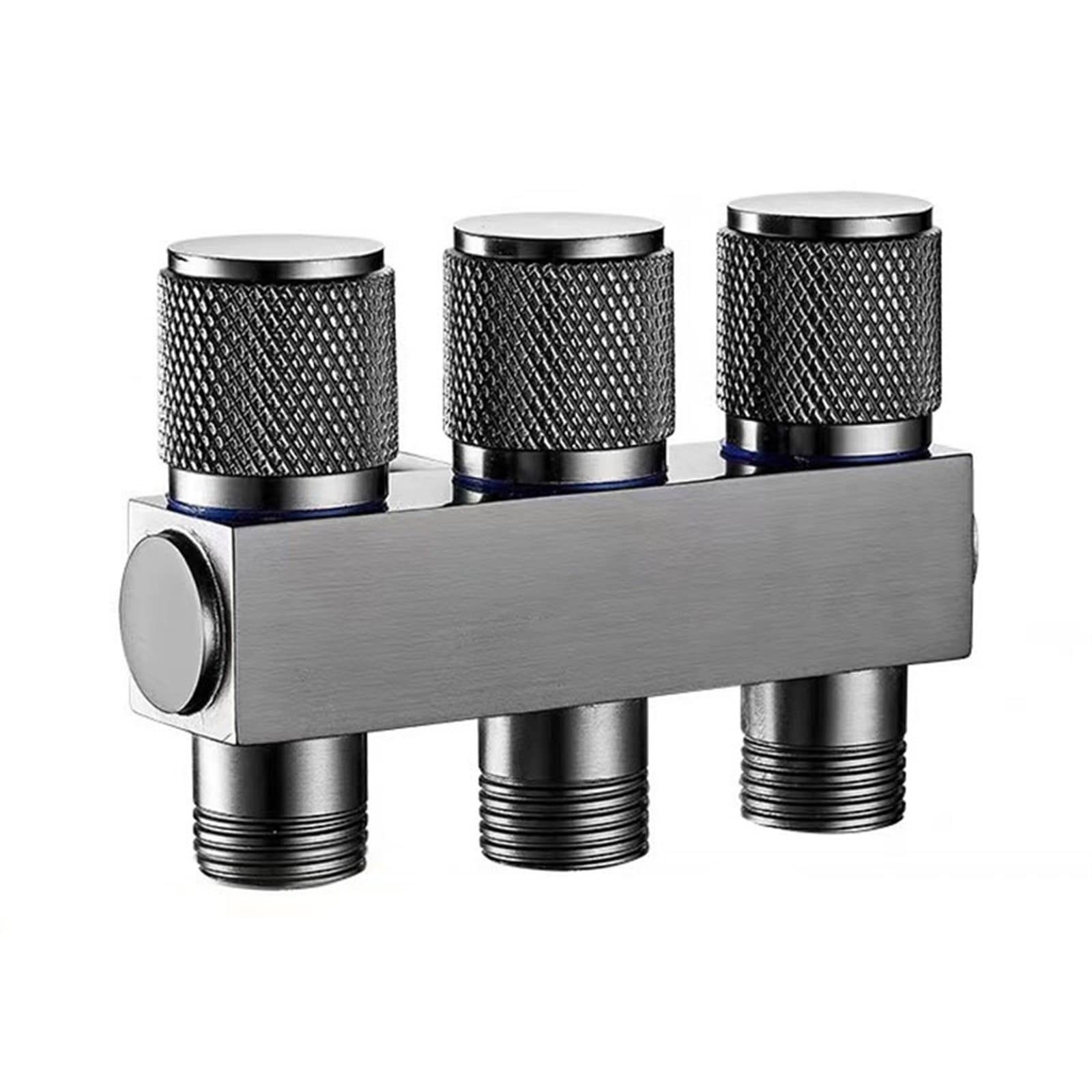 Vanne d'angle de remplissage G1/2 en cuivre massif finition Gun color durable