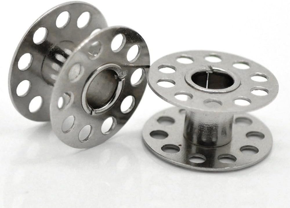 OurLive 20 Pack Stainless Metal Sewing Machine Bobbins Spools For Janome Singer Elna Kenmore
