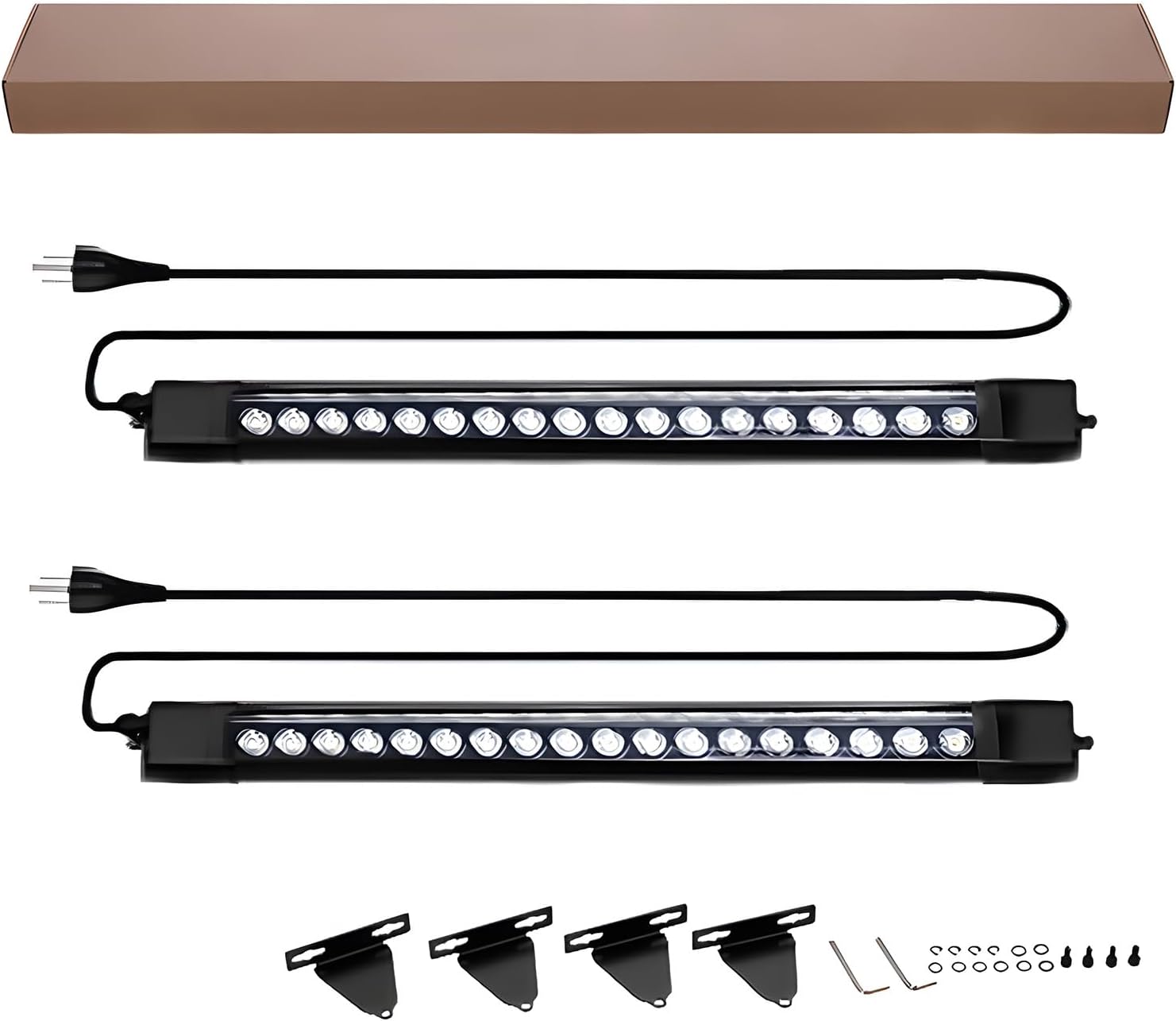 36W LED Wall Washer Light Bars, 2FT 5000K Daylight White Outdoor Wall Washer Light, 120V Waterproof IP67 Wall Washer Lights for Outdoor, Plug in (2 Pack)