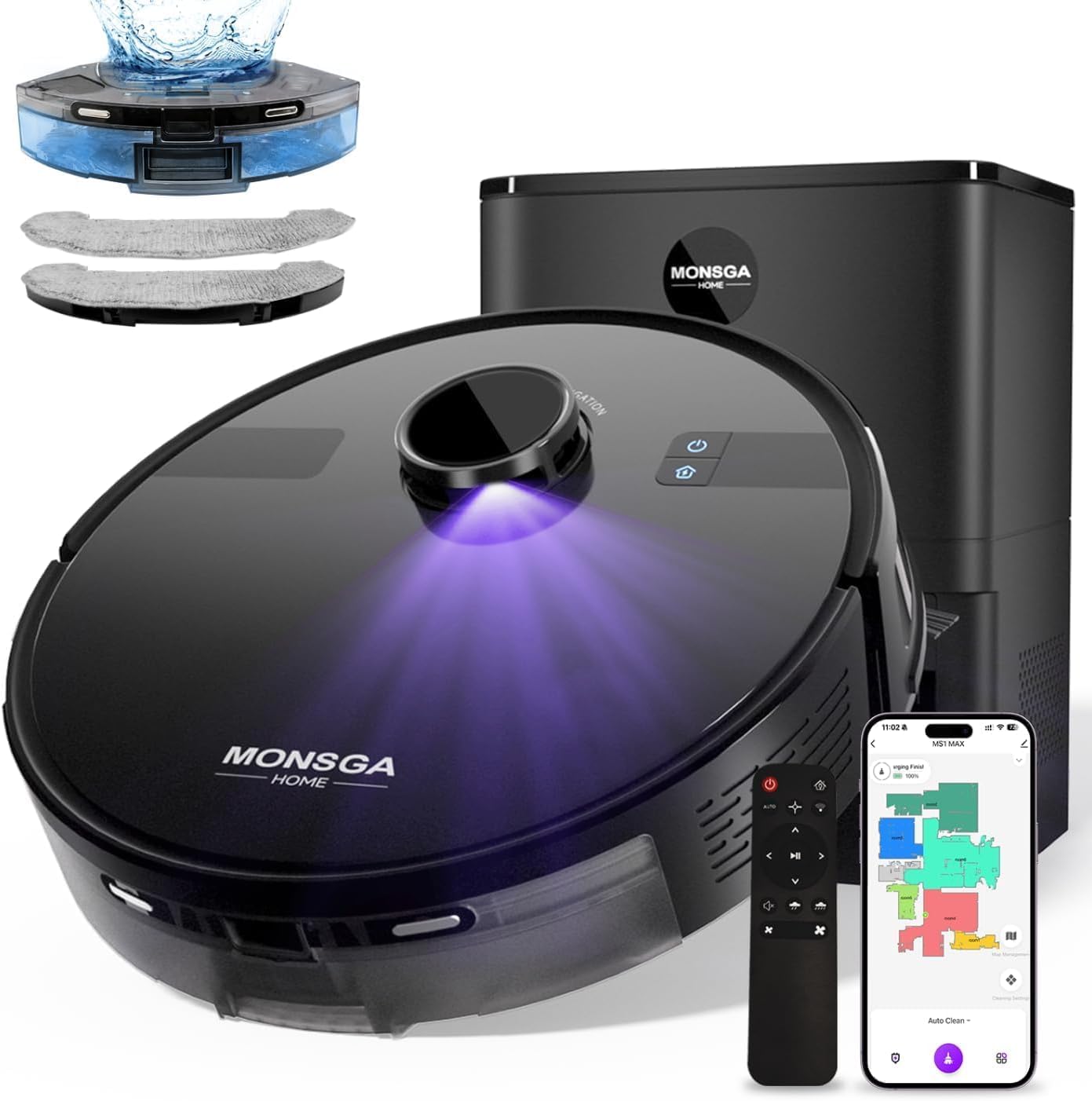 MONSGA MS1 MAX Robot Vacuum and Mop Combo User Manual