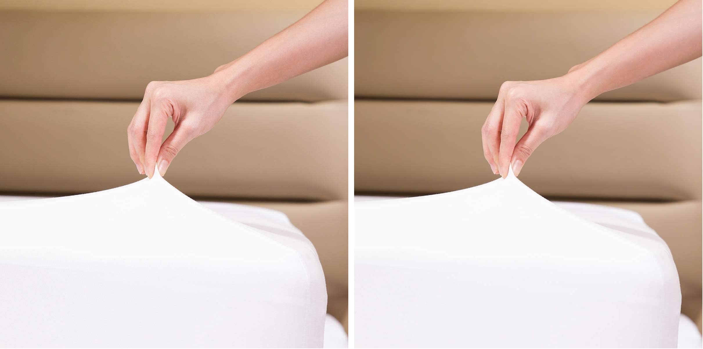 Family Bedding Single Bed Sheets - Deep Fitted Single Sheet - Soft Jersey 100% Cotton 4 Way Stretch White Bedding - Shrinkage and Fade Resistant. (Single (100x200cm), White). (Pack of 2)