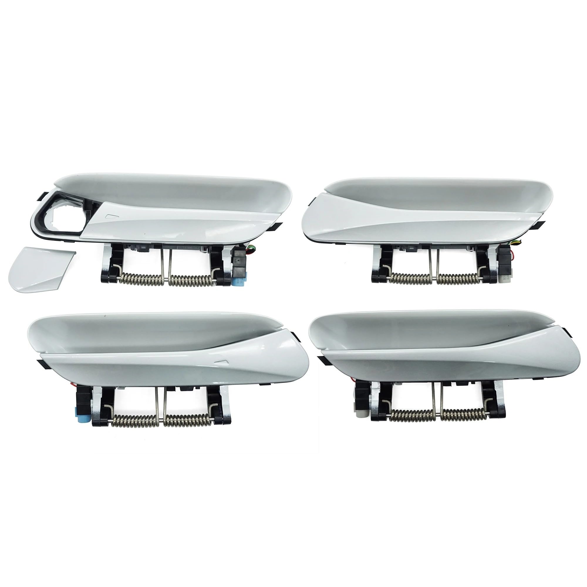 Hudfroa Sliver Set Side Door Handles For Vw Id4 Silver Car Front And Rear Door Handles Inductive Door Handles