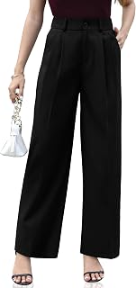 High Waisted Wide Leg Pants for Women - Flowy Dress Pants for Business Casual Work Comfy Slacks Trousers Suit