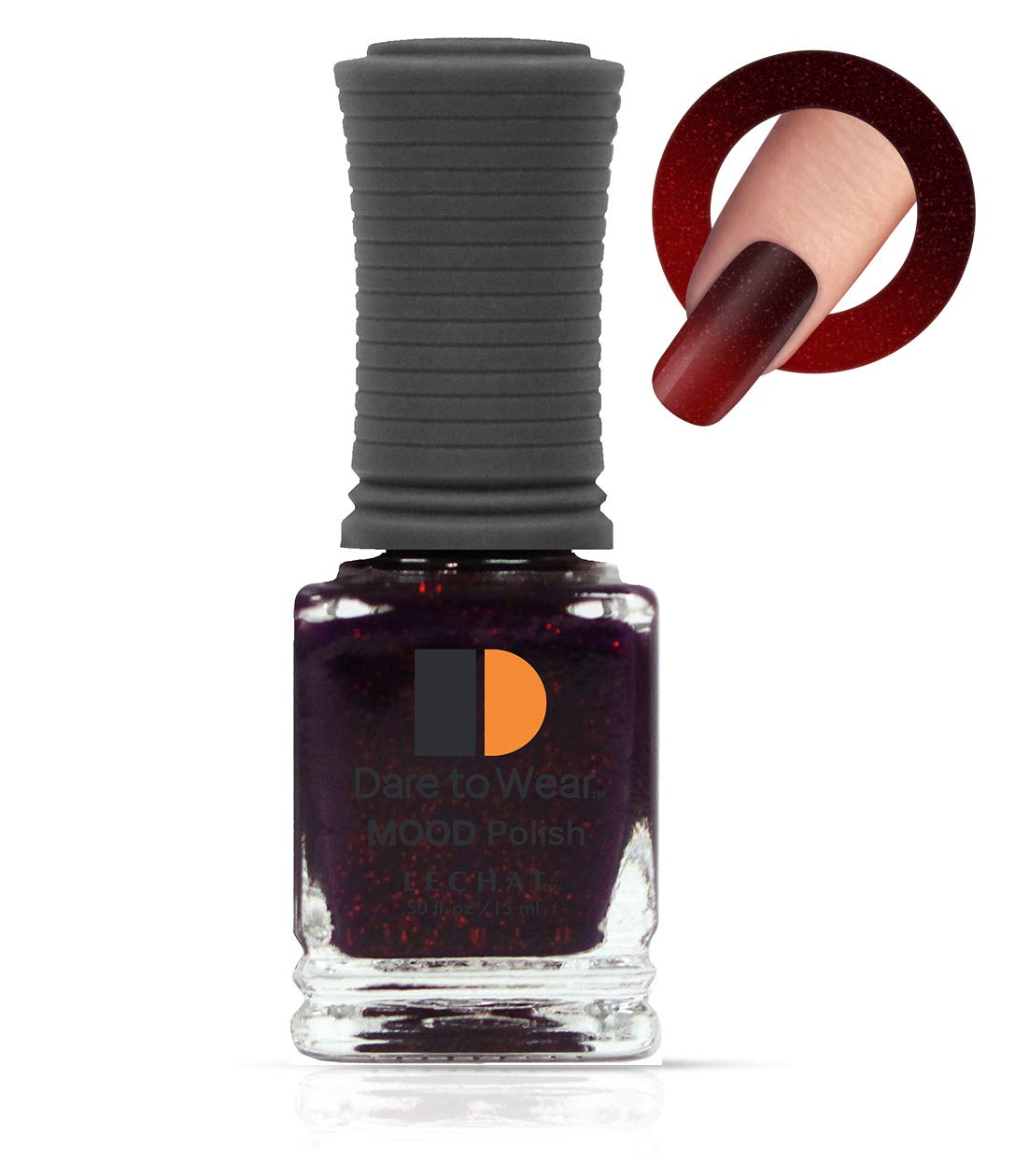 LECHAT Dare To Wear Mood Polish, Scarlet Stars, 0.5 Ounce