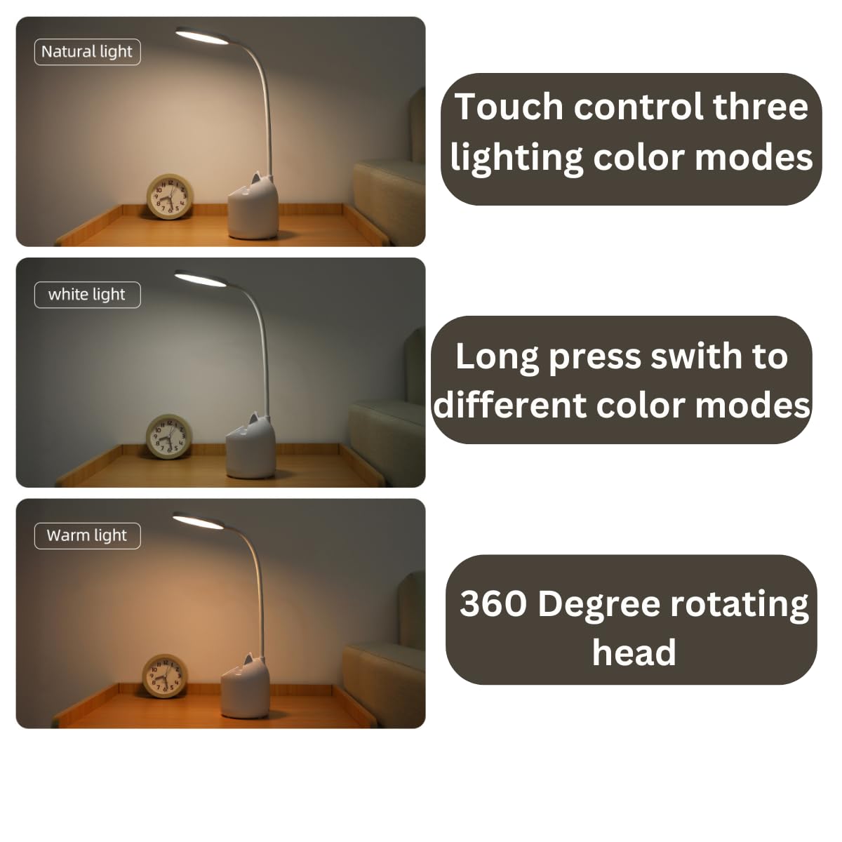 LED Desk Lamp with Pen Holder - EASYMART -5 LED Desk Lamp with Pen Holder - EASYMART -5
