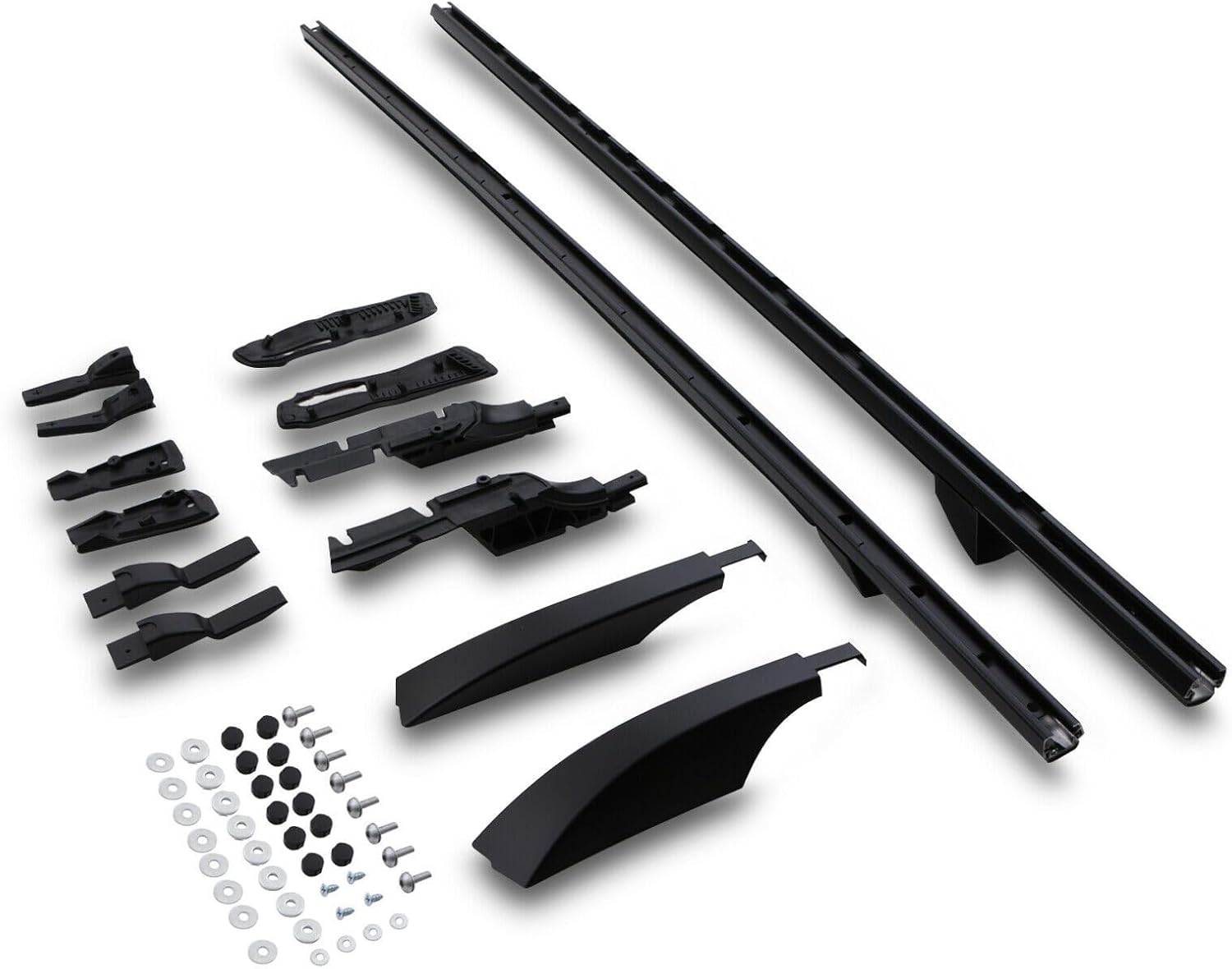 Aluminum Roof Rack for LR Discovery 3 4 LR3 LR4 2004-2016 crossbars for Secure Luggage Cargo Storage Durable for Travel Adventures Black(2PCS)