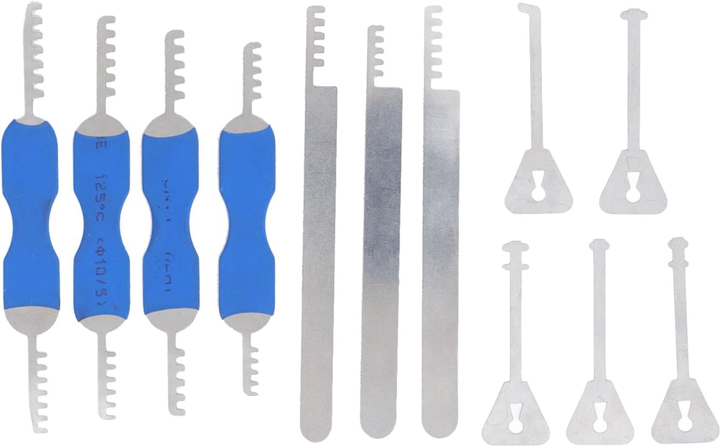 Zyyini 12pcs Comb Pick Stainless Steel Tools, Metal Teeth Tools for Firefighters EMS Personnel Police Officers