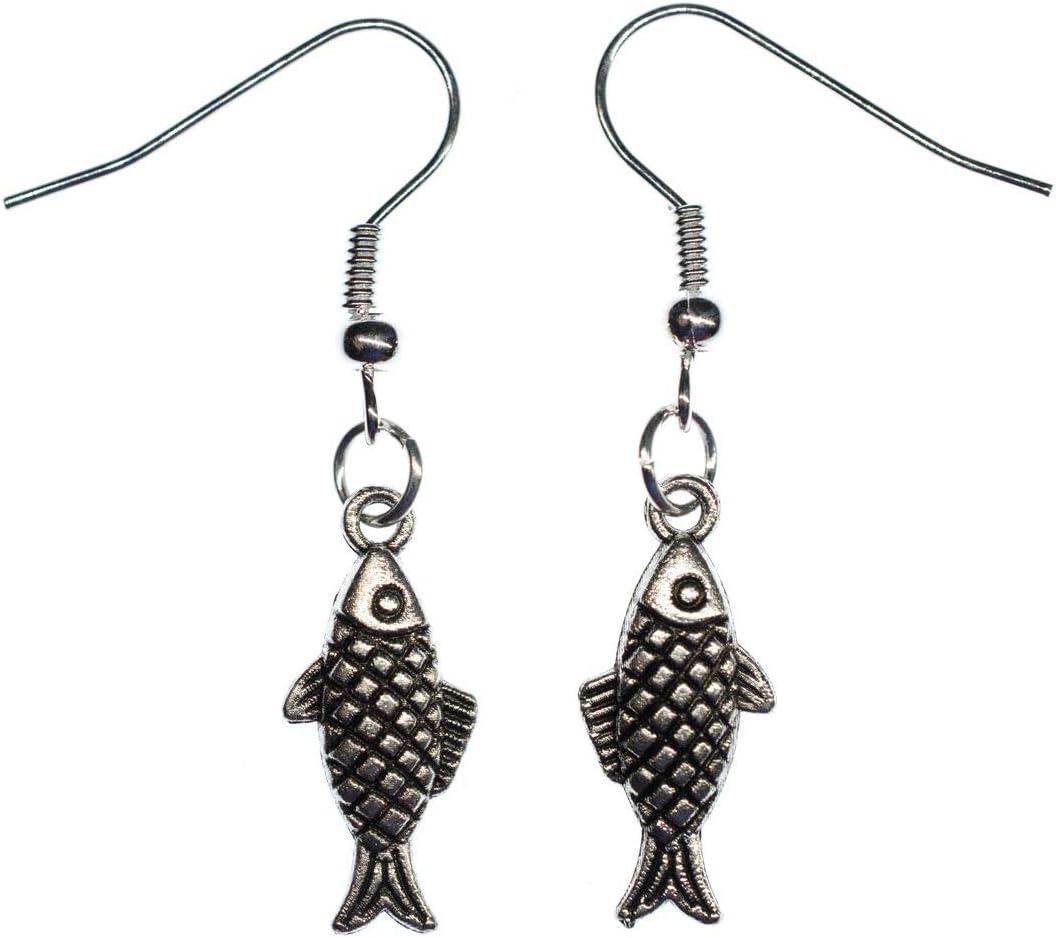 Trout Fish Earrings Miniblings Maritimee Fishing Silver Fisherman Pesces