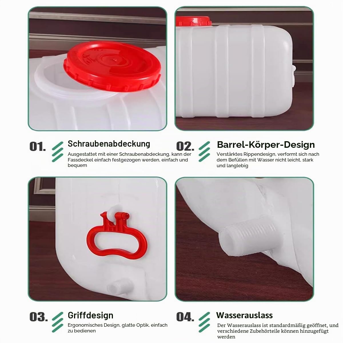 Food Grade Water Container 25L/35L/50L/80L/110L/200L Portable Water Container Für Auto Outdoor Camping Wandern Angeln Picknick BBQ Wasservorratsbehälter(Size:25L)