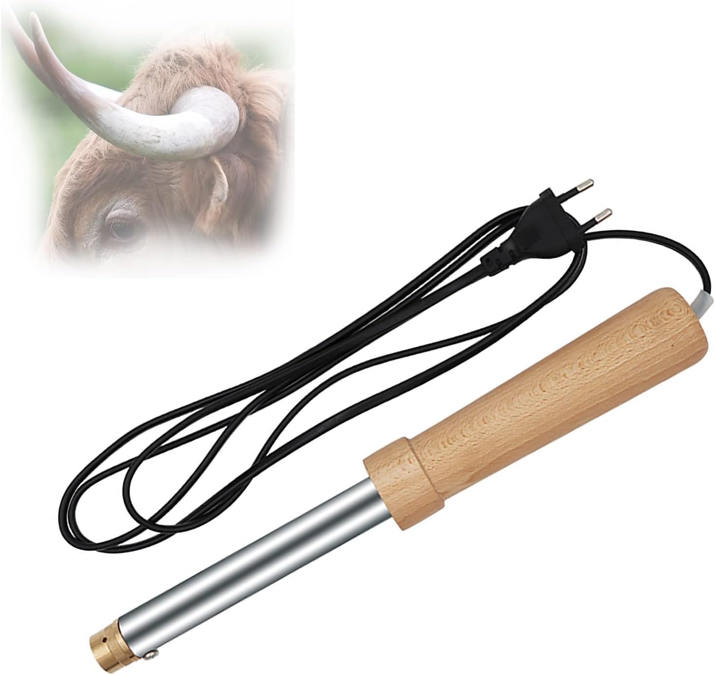YUNYHAO Electric Dehorner Calf Lamb Dehorner Heated Bloodless Painless Veterinary Electric Calf Iron Bloodless Fast Heating Livestock Lamb Farm Dehorning Tool