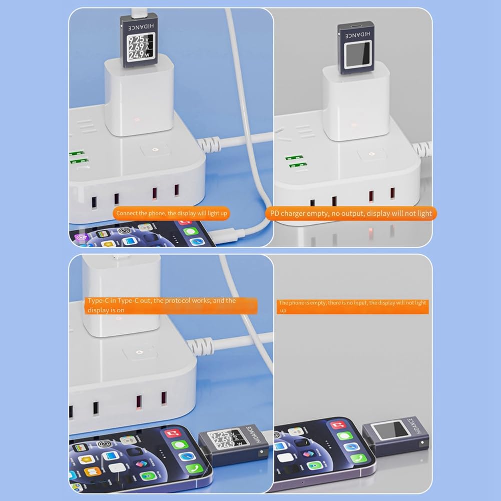 ISTOVO HDC-085C DC 4,5-50 V 0-12 A PD3.1 Multifunktions-Digitalanzeige DC-Spannung Amperemeter Leistungsmesser Typ-C-Zellenladetester