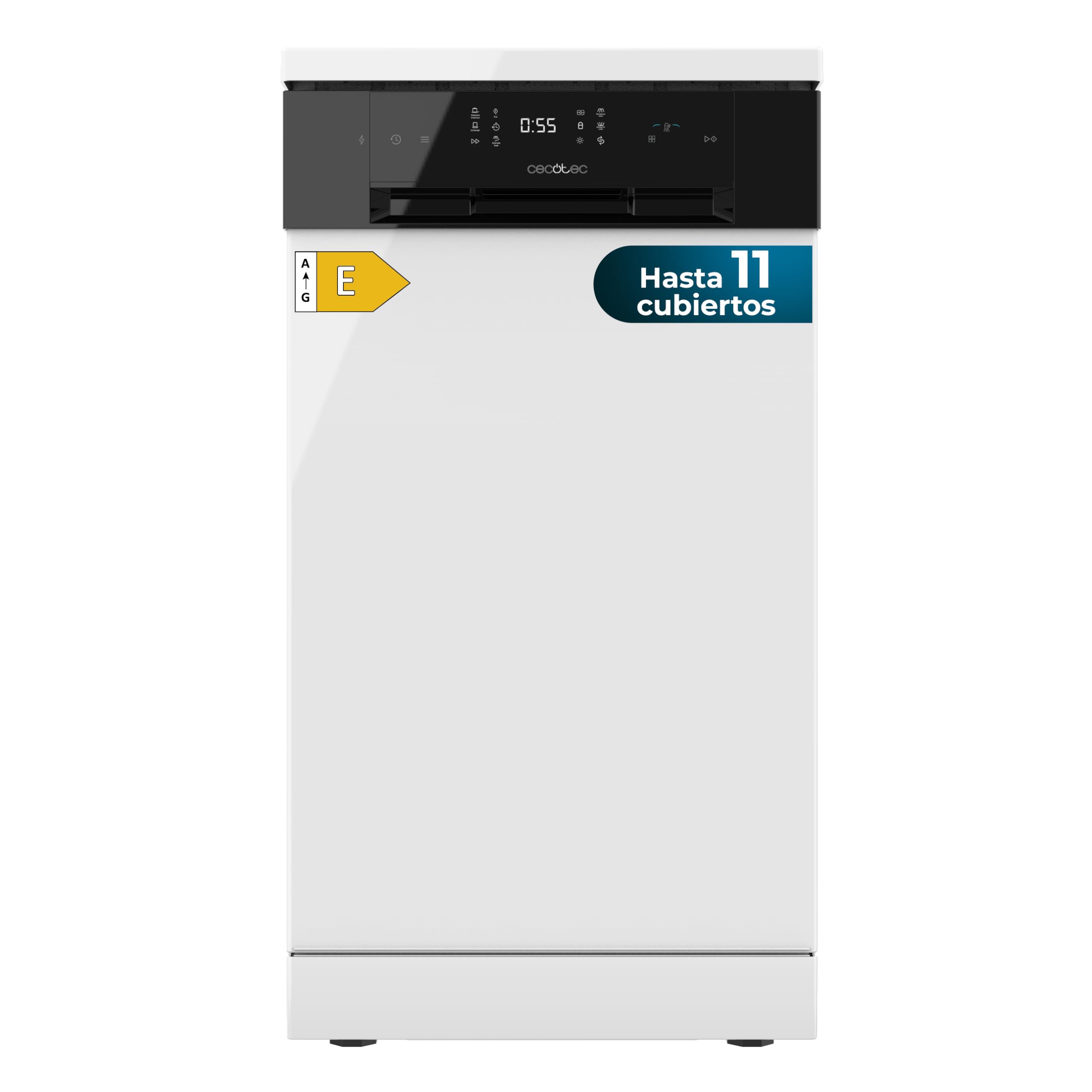 Cecotec Lave-vaisselle Indépendant 45 cm Bolero Aguazero 4201 E, 11 Couverts, 6 Programmes, Dual Zone Wash, Départ Différé 24h, AquaStop Électronique