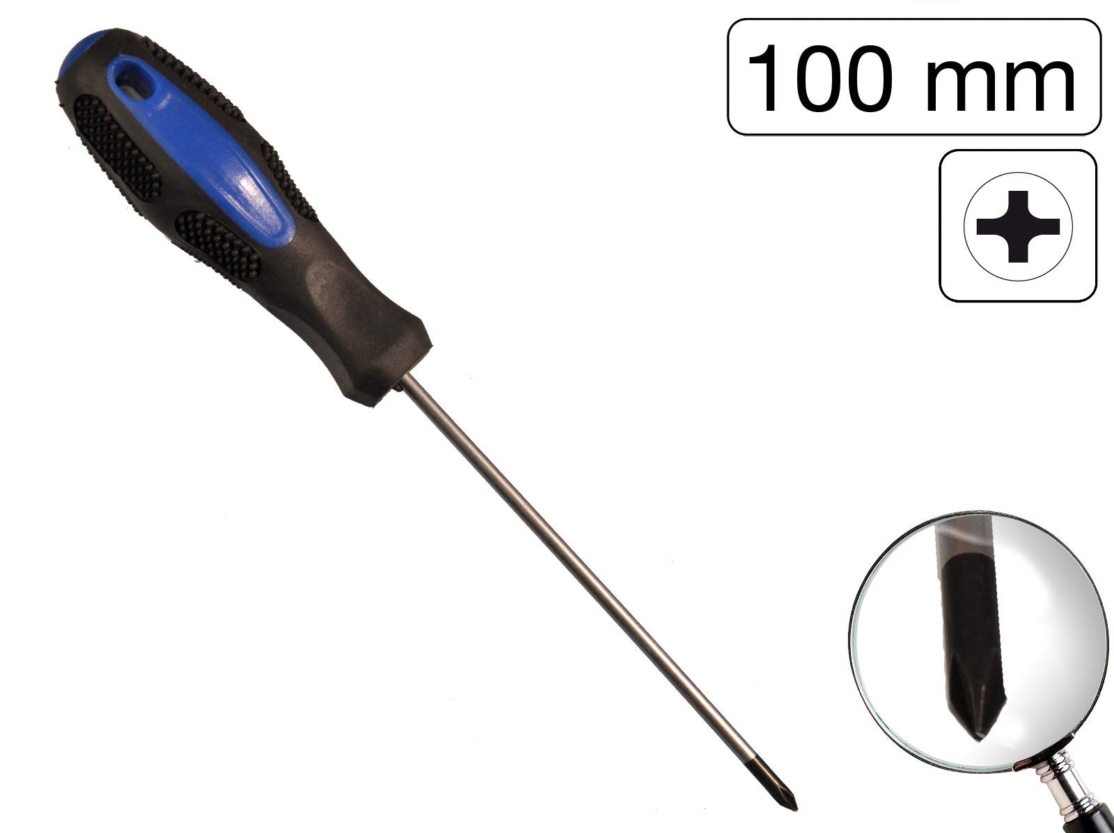 Cacciavite Elettrico Testatore | Tensione 100-500V | Punta Croce E Taglio | Impugnatura Antiscivolo | Sicuro Con Rivestimento Gomma - Foto 7