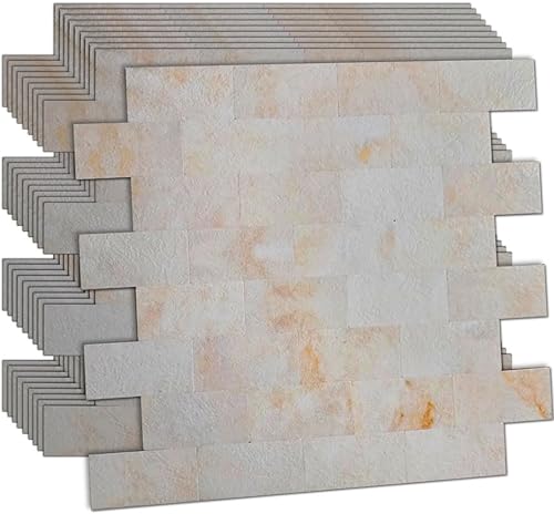 Miniatura 6 de WEIMEISC Azulejo de 10 hojas para salpicaduras, paneles de pared 3D de aluminio autoadhesivos, mosaico de metal para cocina, sala de estar,