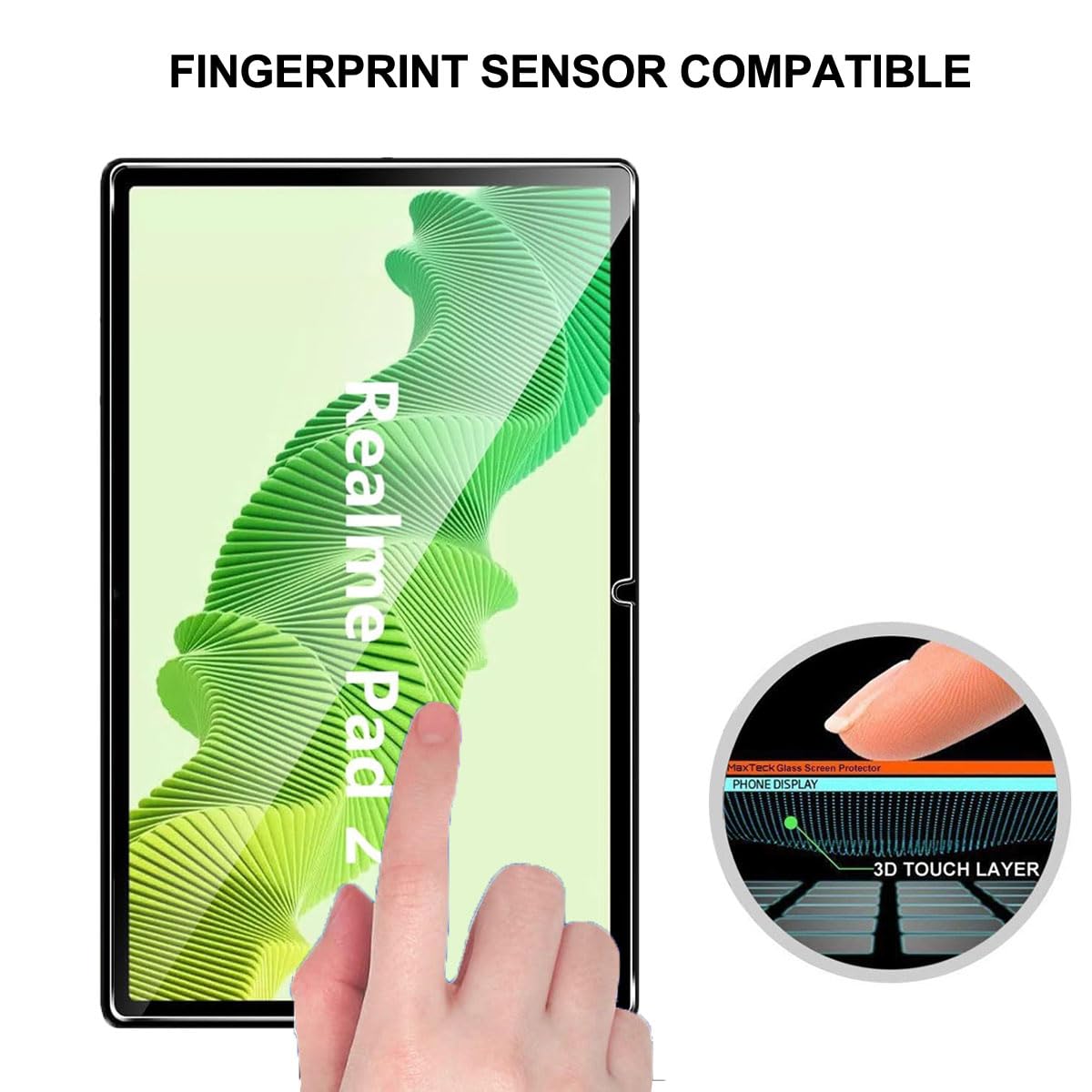 3 Pellicole Salvaschermo In Vetro Temperato Per Xiaomi Redmi Pad SE 11 (2023) - Durezza 9H, Anti Graffio, Anti Bolle, Bordo 2.5D, Kit Panno E Salviette - 5