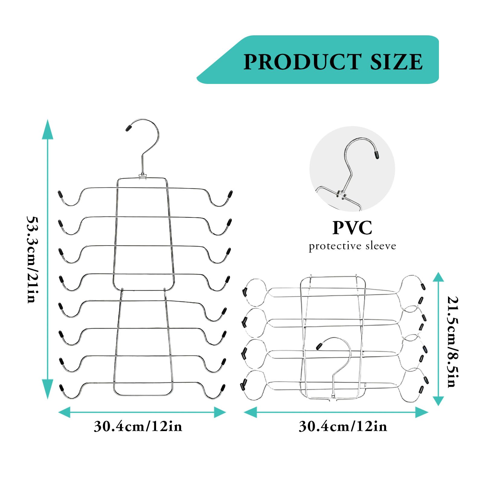 2 Piezas Perchas Plegables, Soporte De Brasier Deportivo, Percha Ahorro Espacio para Camisola, Bufandas, Cinturones, Trajes Baño, Tiras, Corbatas, Vestido