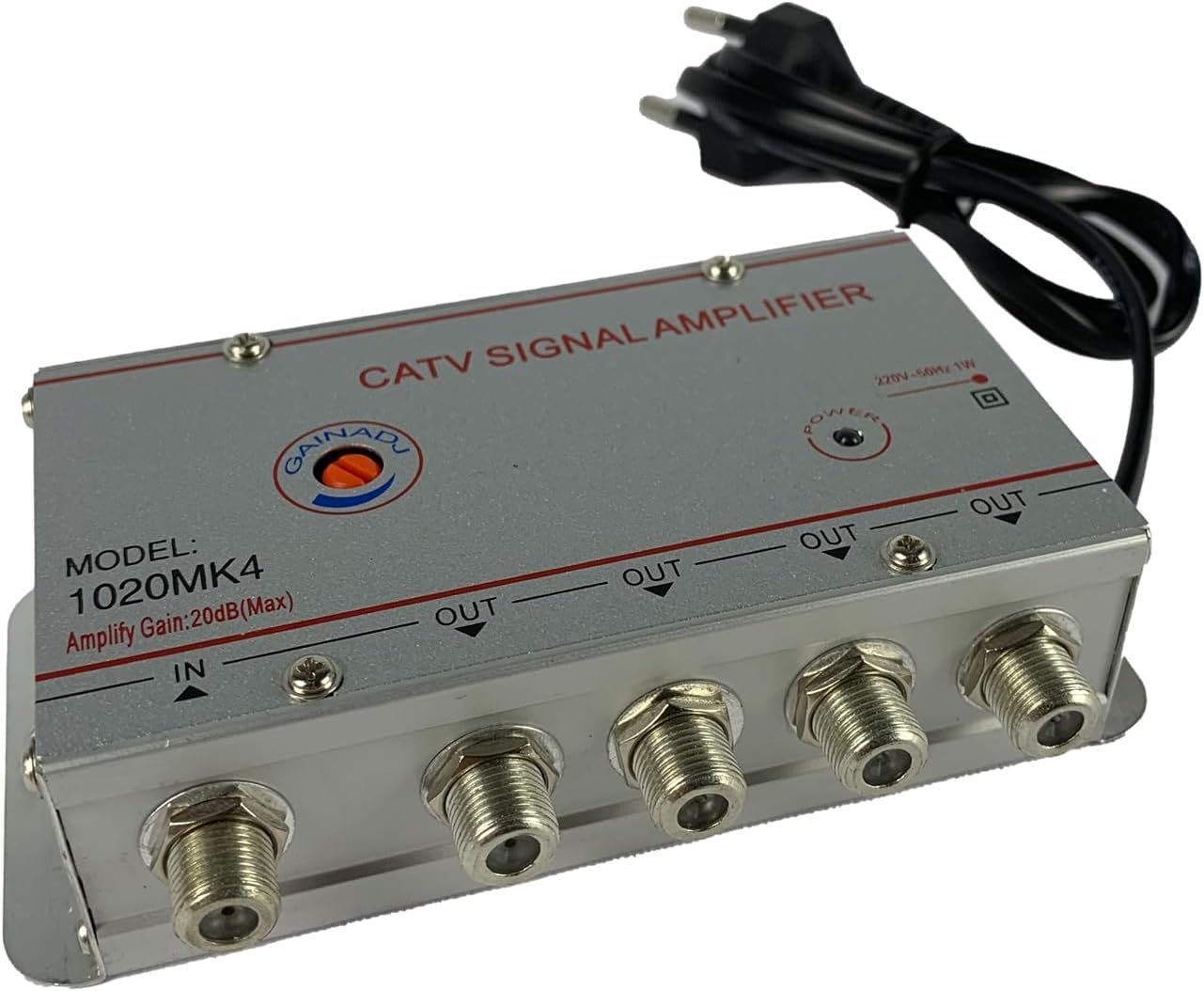 SQUADO Amplificateur de signal CATV 4 sorties 20 dB 220 V