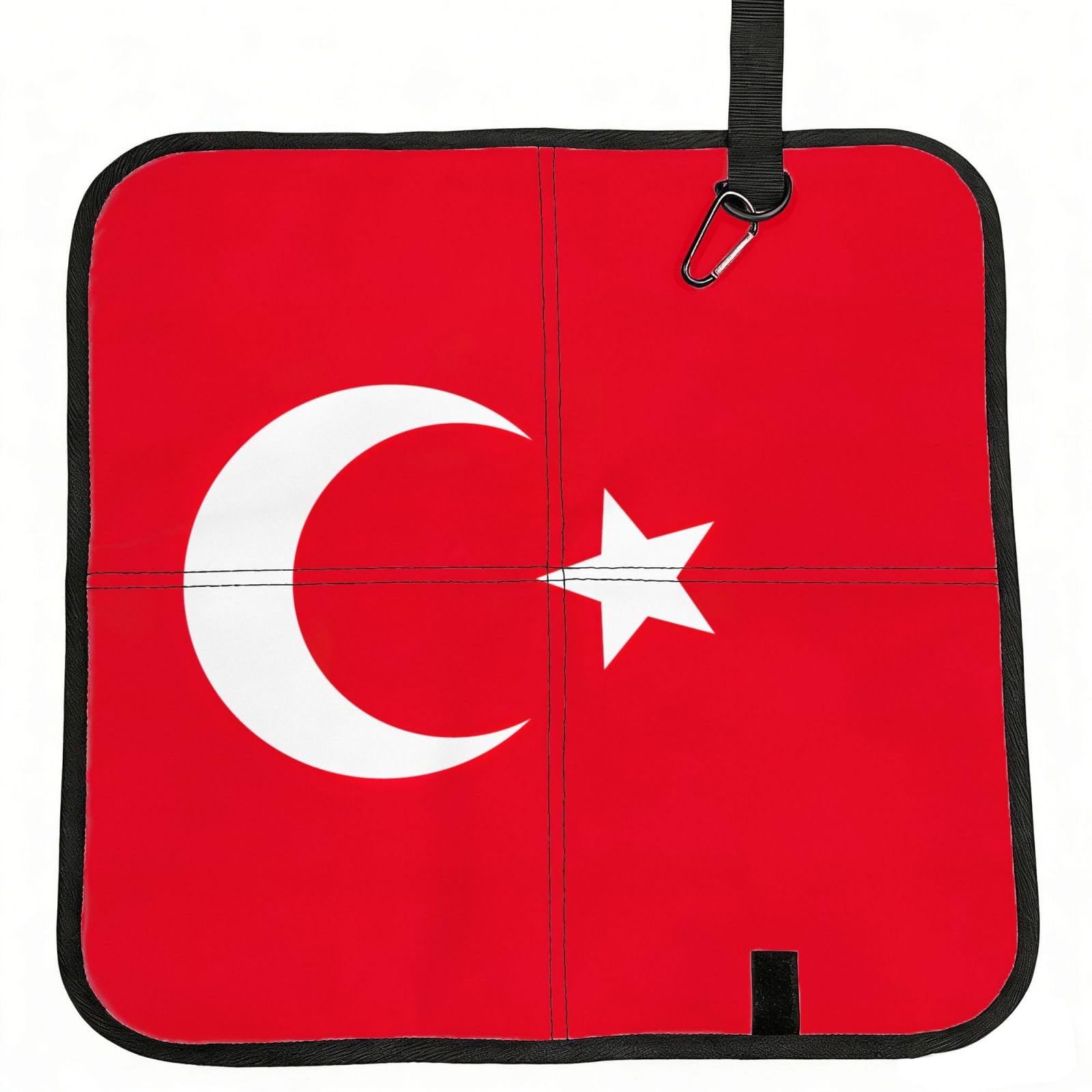 bghdfa Flag Of Turkey Print Outdoor Sitting Mat Waterproof Oxford Cloth Seat Cushion Folding Foam Camping Seat For Picnic