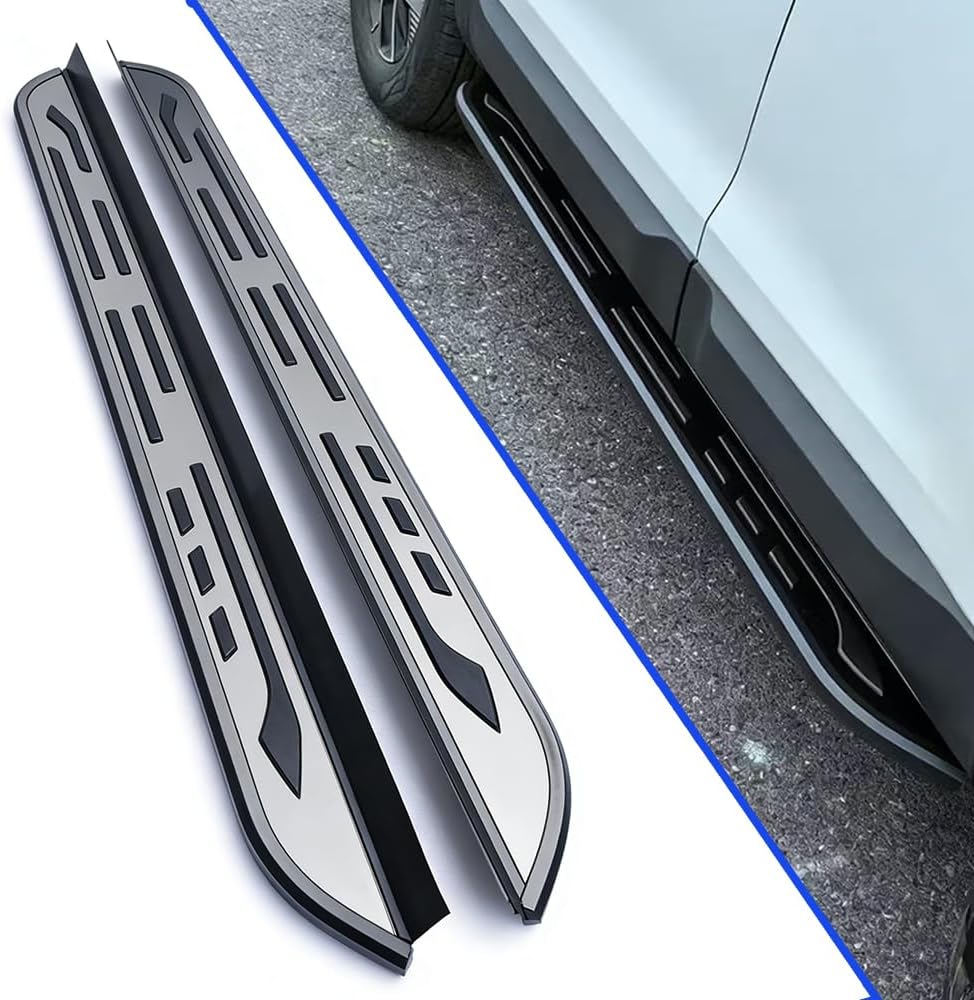 2pcs Running Board Compatible with Honda Pilot 2016-2021 | Side Step Nerf Bar Pedal Rail Board Non-Slip Aluminium X-Max Black(with Brackets)