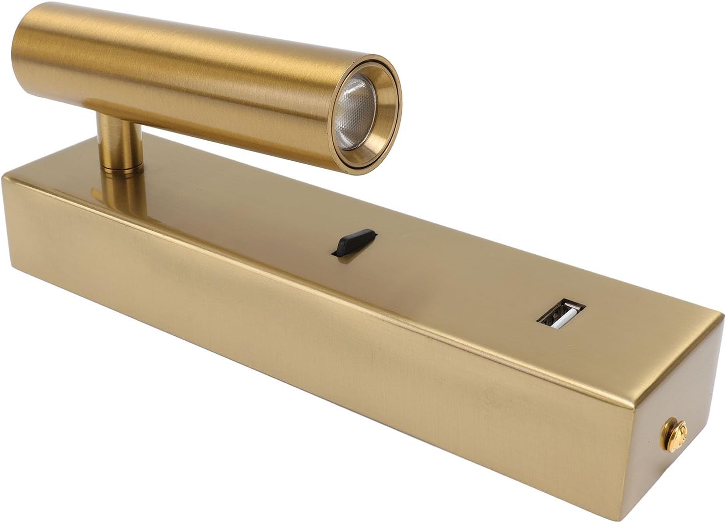 LED Wall Mounted Reading Light, Rechargeable, Adjustable Angle, White - Minimalist Design, USB Charging Port, Ideal for Bedroom and Hotel, Wall sconces Lights for Living Room (White Lighting)