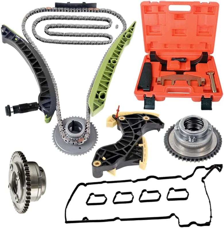 Par de cadenas de distribución VVT engranaje para Mercedes Benz SLK250 C250 1.8L 3.5L Juego de herramientas de juntas 4 puertas 2 puertas M271