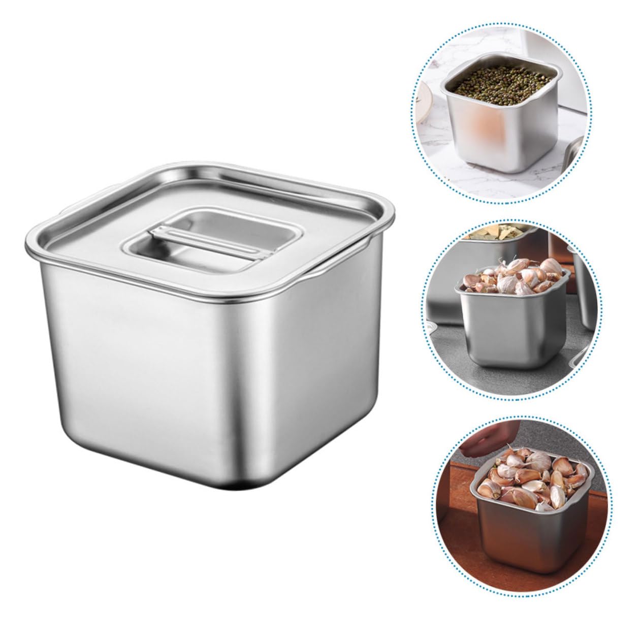 ABOOFAN 4 Stück Gewürzbox aus Edelstahl stainless steel ausstecher rentier Zuckerhalter Vorratsglas für Gewürze Fass kleine Werkzeuge Lagertank Vorratsdose Rostfreier Stahl