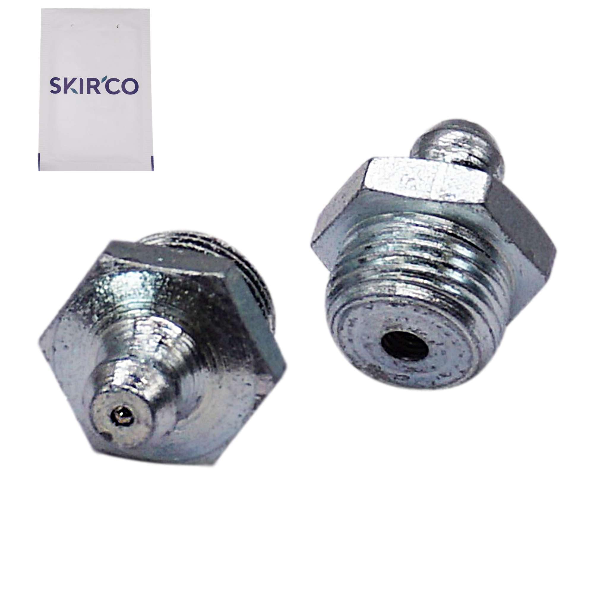 Produktbild von 20x SKIR'CO M6 Fettnippel – Verzinkt, Gerade, DIN 71412 A, Konisch, Für Hydraulik & Schmierstellen In Auto, Traktor & Co.