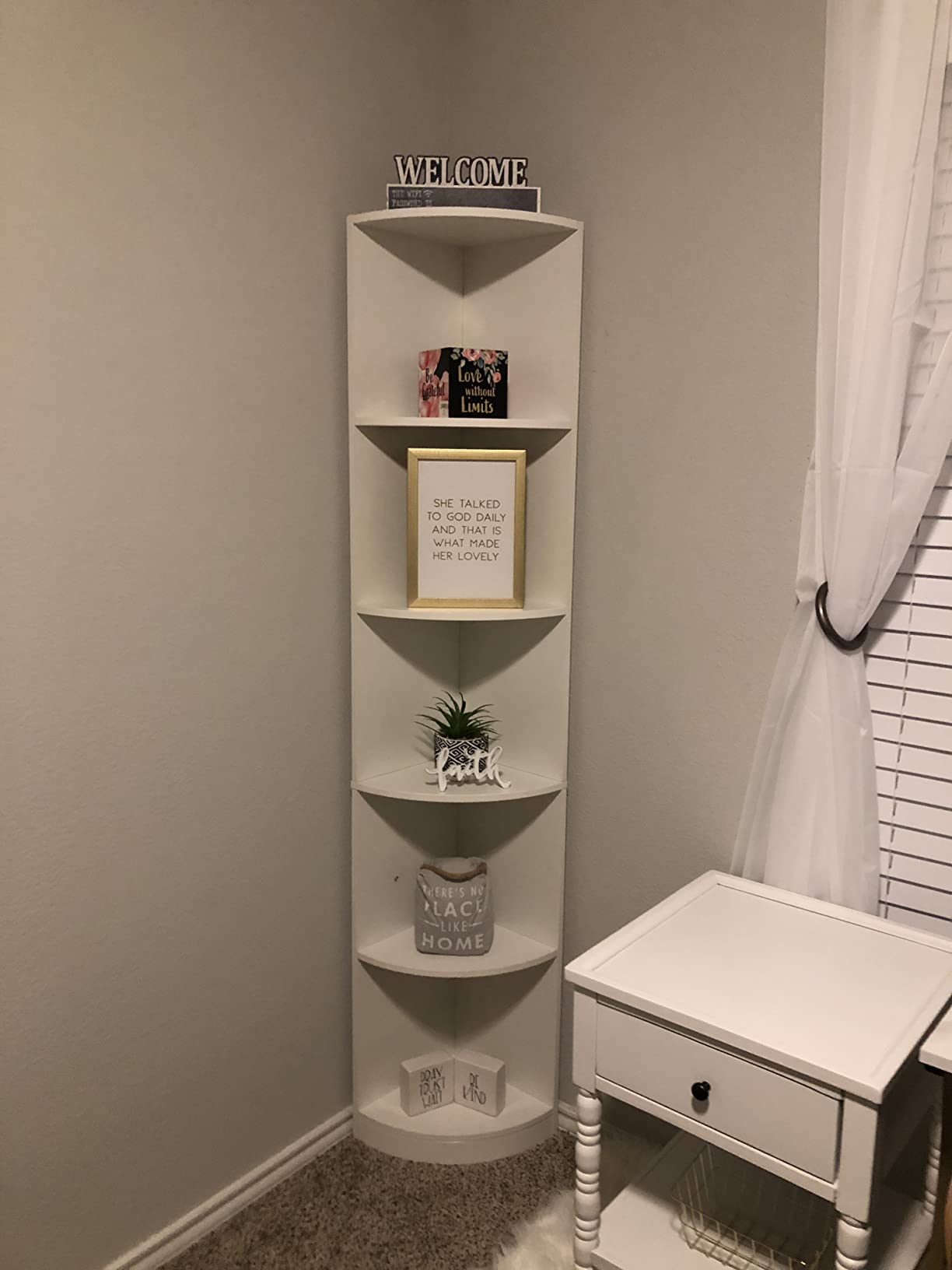 10/mo Finance YITAHOME 5Tier Corner Shelf, 70.8" Tall Modern Free