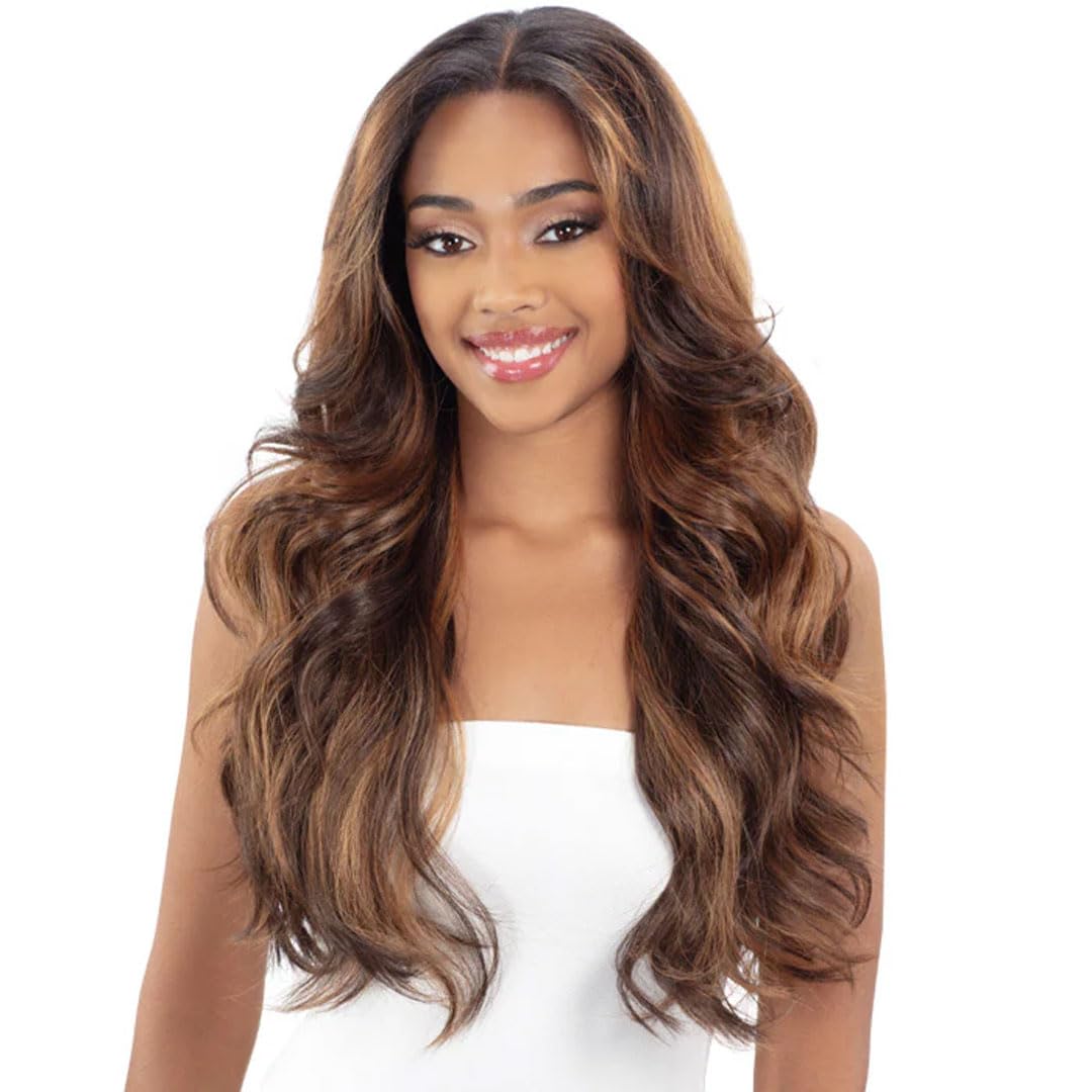 Shake-N-Go Snatched Glueless Lace Frontal Synthetic Wig - Galina (4 MEDIUM BROWN)