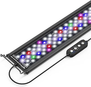 24/7 Mode LED Aquarium Light for Plants-Full Spectrum Fish Tank Light with Timer, Auto On/Off, 7 Colors, Adjustable Brightness, 3 Modes for 18 Inch to 24 Inch Freshwater Tank, 18W