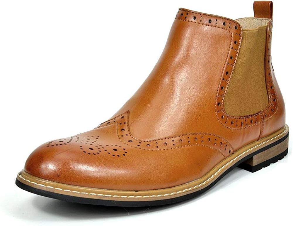 Bruno Marc Men's Dress Ankle Chelsea Boots Leather Lined