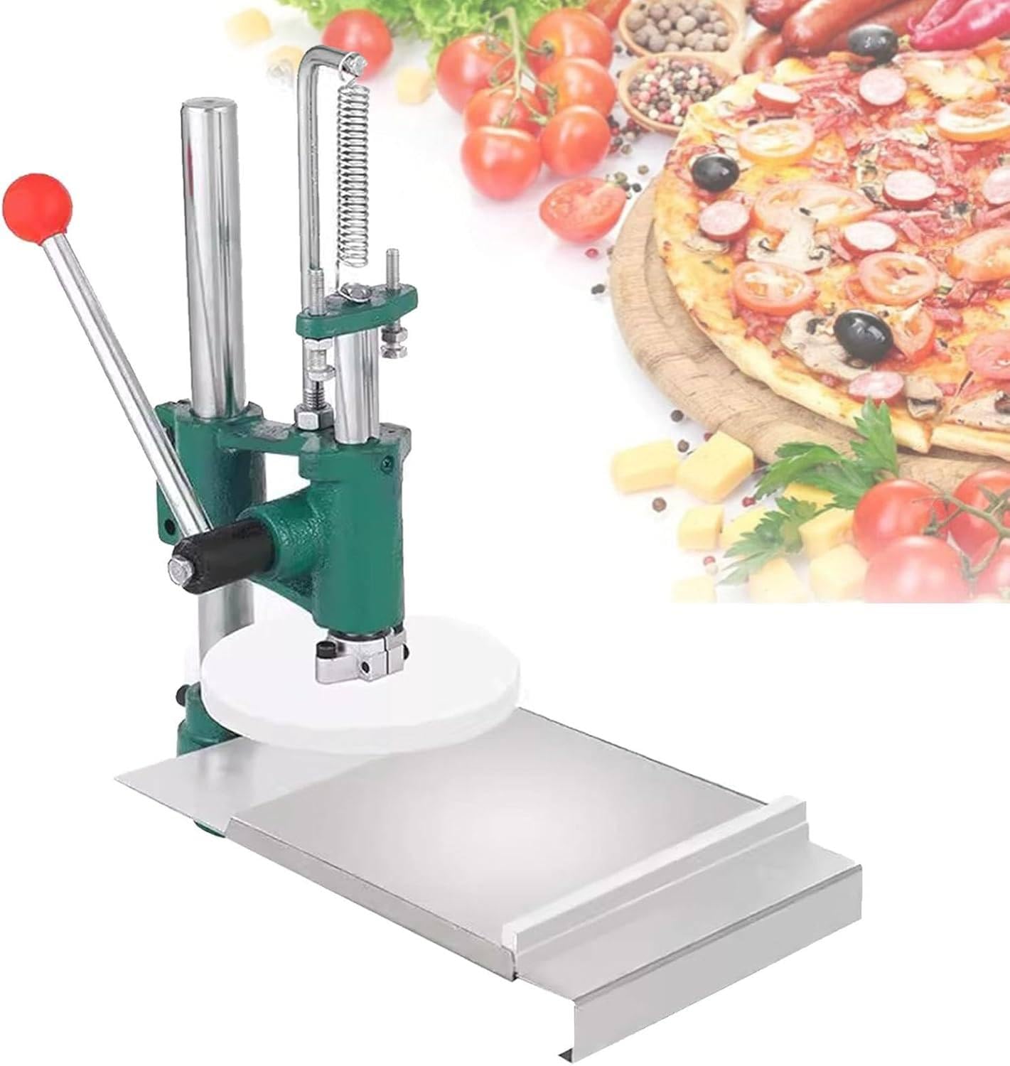Prensa manual para masa de pizza, 16 cm, para uso doméstico y comercial.