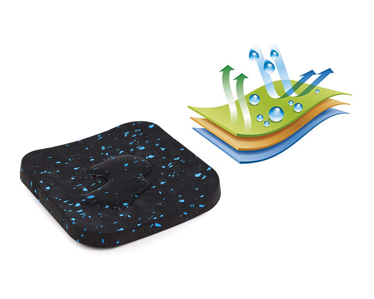 Tappetini per tapis roulant, 4 pezzi, tappetini per attrezzature sportive, ammortizzanti, in gomma, per protezione del pavimento o del tappeto