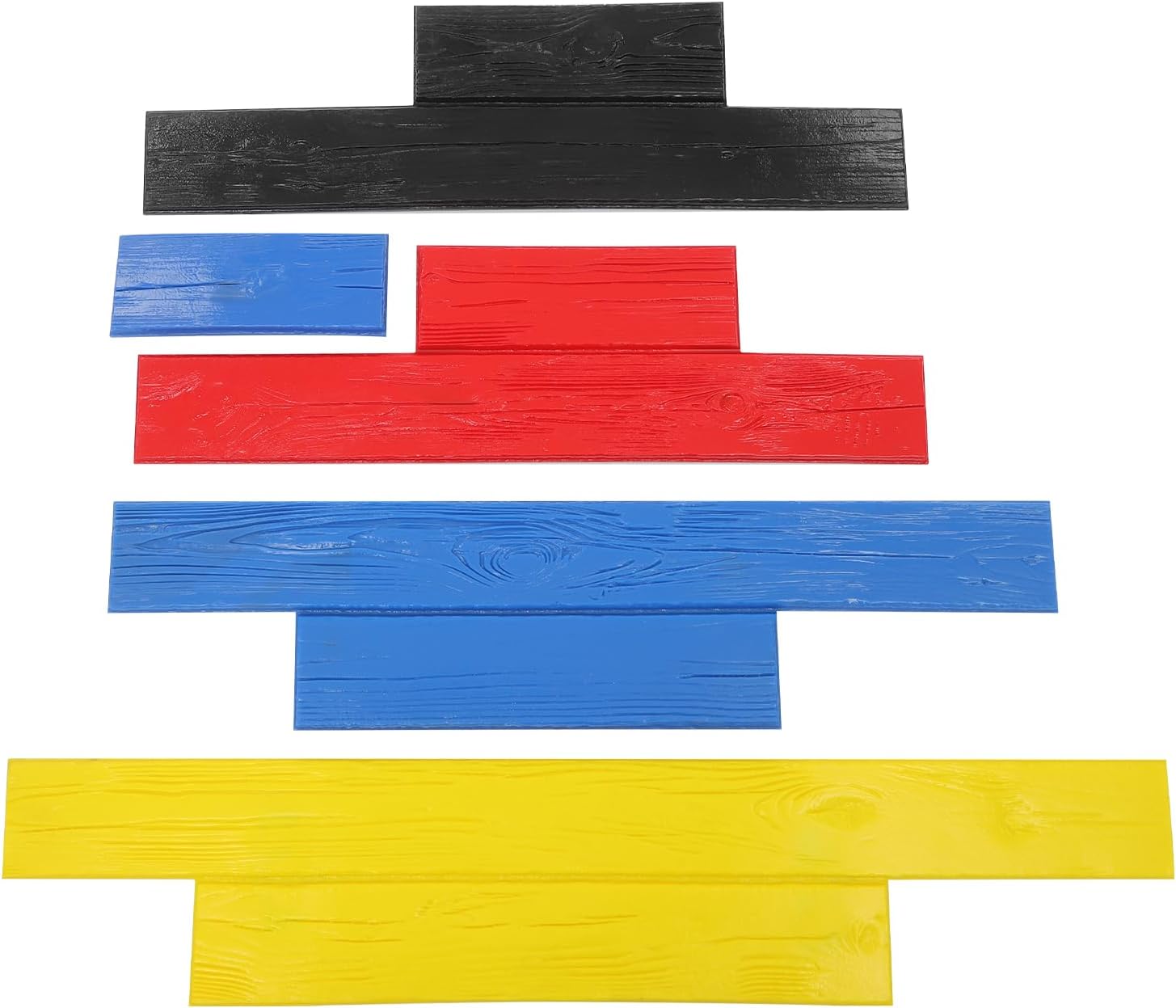 - Concrete Texturing Mold 5 Pieces, Concrete Molds Pu Polyester Nylon, 122x25x9cm Wood Grain Pattern, Manual Concrete Stamping Tools, for Walls, Floors, Driveways, Sidewalks, Swimming Pool Platforms