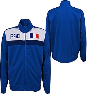 International Soccer Youth Boys 8-20 Track Jacket, France Large (14-16)
