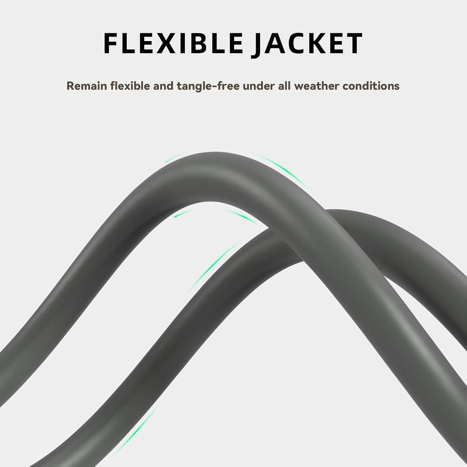 15ft Outdoor Extension Cord for Christmas Decorations - 16/3 Heavy Duty SJTW Waterproof Gray Electrical Cable with 3 Prong Grounded Plug for Safety, Great for Lawn and Major Appliances image 4