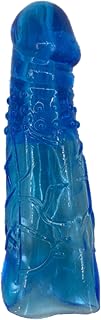 Threaded mace Condom Male Condoms Adult Lock fine Ring Extended Sleeve Blue 7in