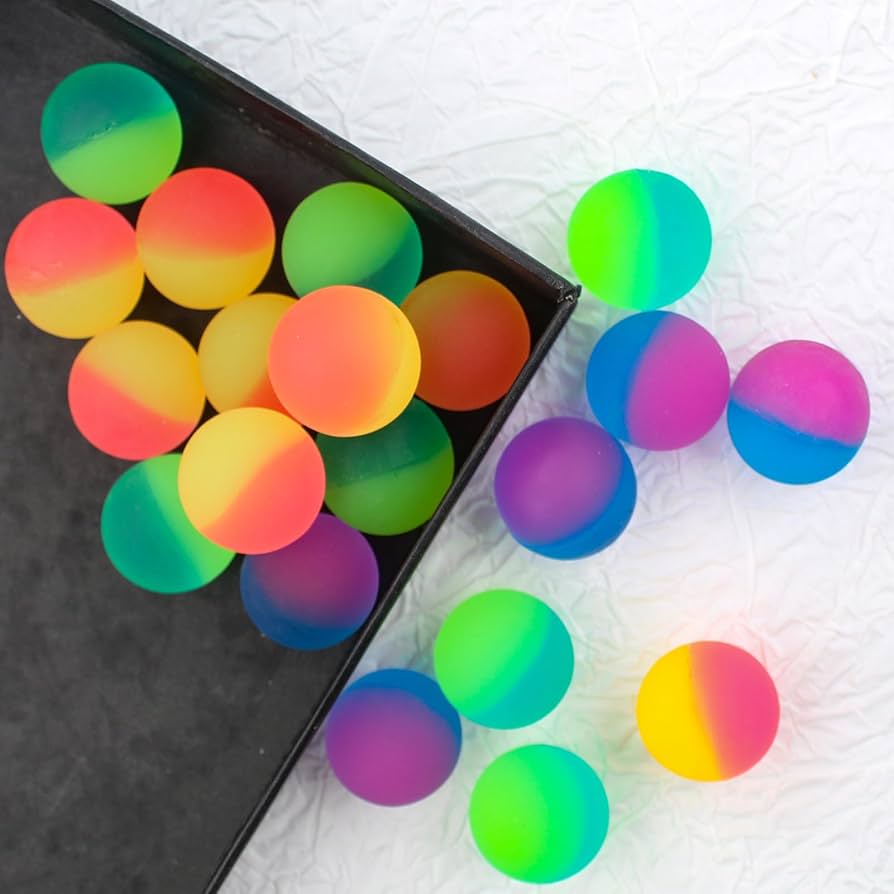 Produktbild von 20 Bunte Hüpfbälle - Buntes Spielzeug Für Kindergeburtstage