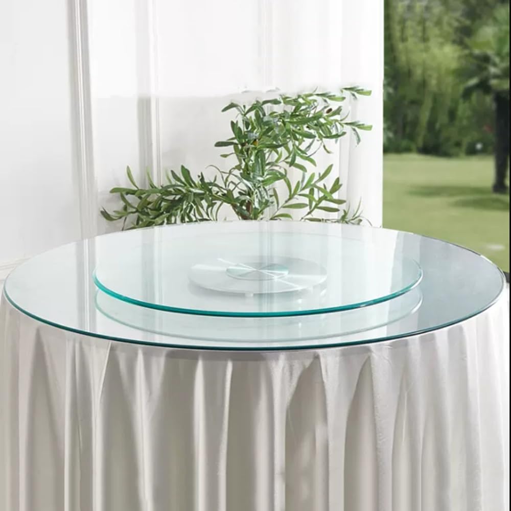 Plato Giratorio De Vidrio Redondo 60cm Lazy Susan para Mesa De Comedor
